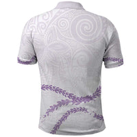 Aloha Lei Mikioi Polo Shirt Purple Polynesian Tribal Tatau Pattern LT9 - Polynesian Pride