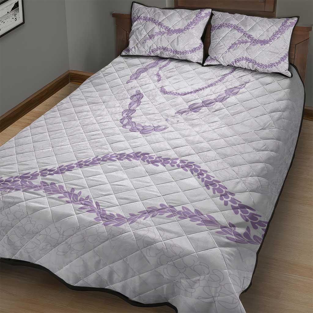 Aloha Lei Mikioi Quilt Bed Set Purple Polynesian Tribal Tatau Pattern LT9 - Polynesian Pride