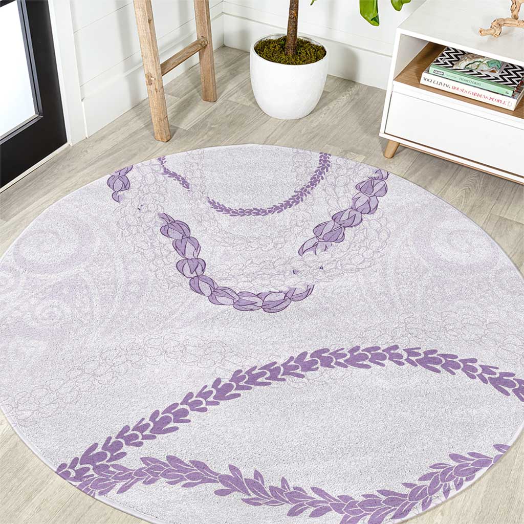Aloha Lei Mikioi Round Carpet Purple Polynesian Tribal Tatau Pattern LT9 Purple - Polynesian Pride