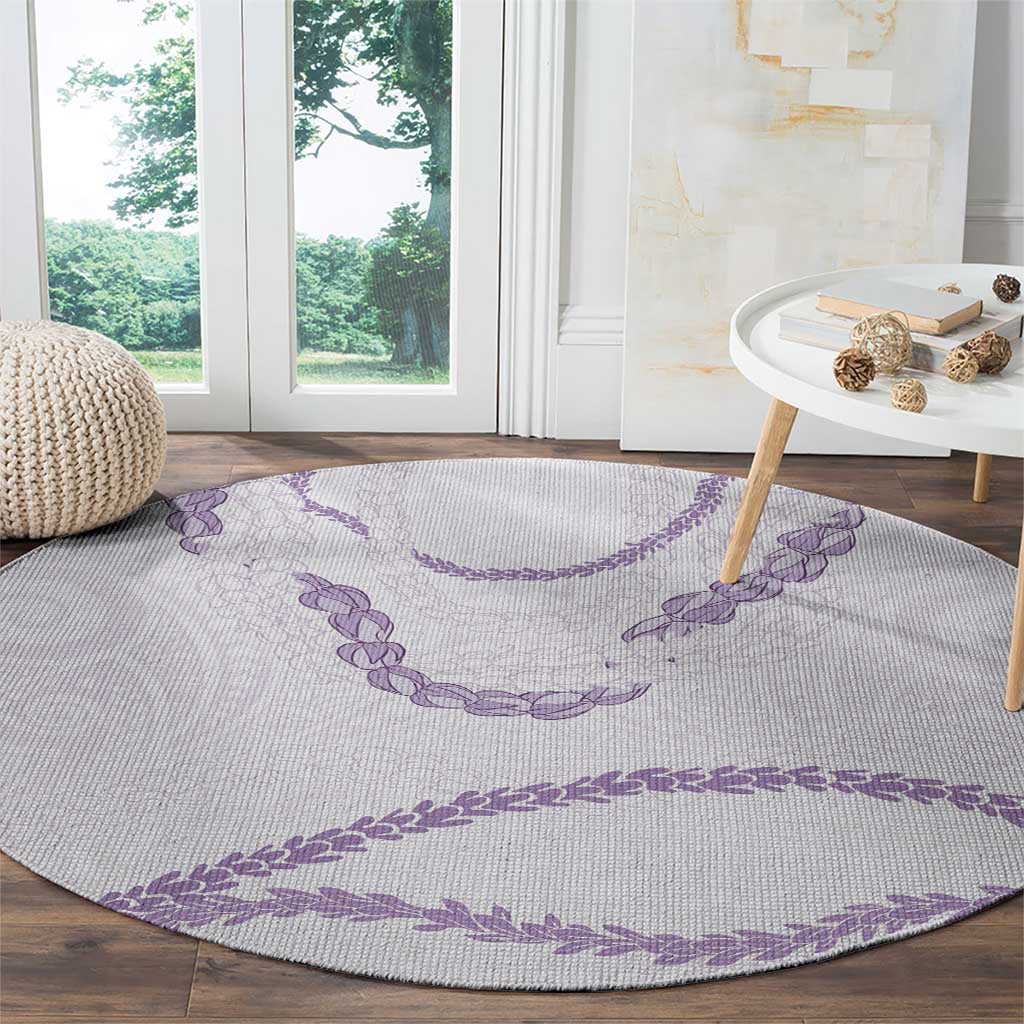 Aloha Lei Mikioi Round Carpet Purple Polynesian Tribal Tatau Pattern LT9 - Polynesian Pride