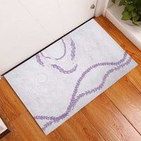 Aloha Lei Mikioi Rubber Doormat Purple Polynesian Tribal Tatau Pattern LT9 - Polynesian Pride