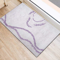 Aloha Lei Mikioi Rubber Doormat Purple Polynesian Tribal Tatau Pattern LT9 - Polynesian Pride