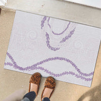 Aloha Lei Mikioi Rubber Doormat Purple Polynesian Tribal Tatau Pattern LT9 - Polynesian Pride