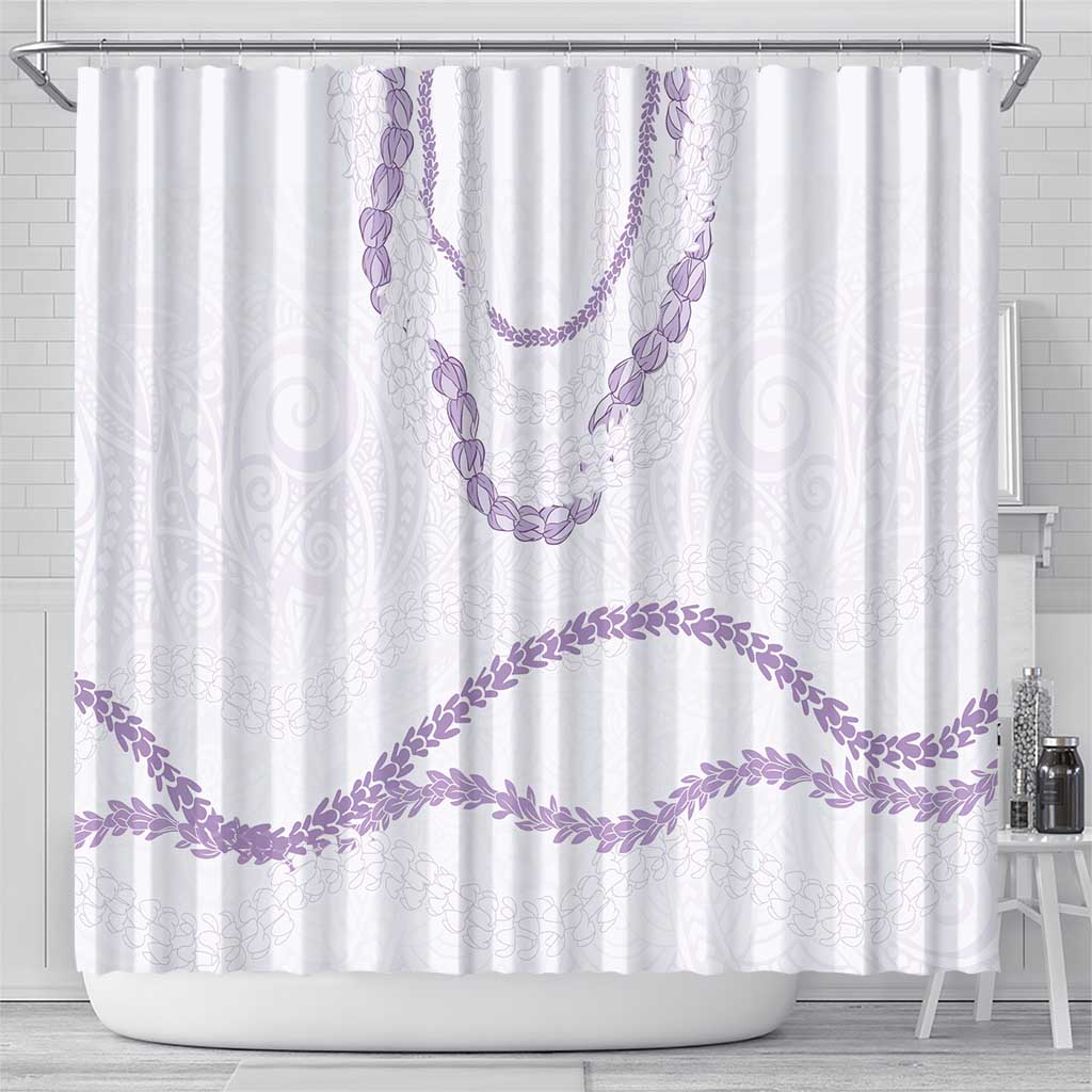 Aloha Lei Mikioi Shower Curtain Purple Polynesian Tribal Tatau Pattern LT9 - Polynesian Pride