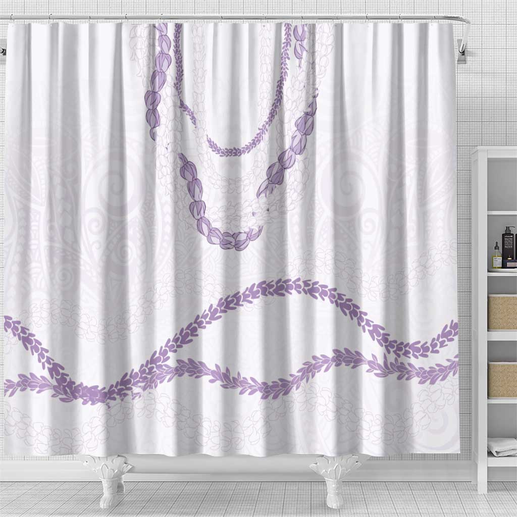 Aloha Lei Mikioi Shower Curtain Purple Polynesian Tribal Tatau Pattern LT9 - Polynesian Pride