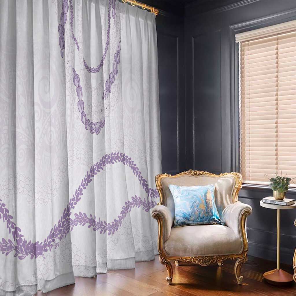 Aloha Lei Mikioi Window Curtain Purple Polynesian Tribal Tatau Pattern LT9 - Polynesian Pride