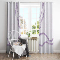 Aloha Lei Mikioi Window Curtain Purple Polynesian Tribal Tatau Pattern LT9 - Polynesian Pride