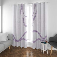 Aloha Lei Mikioi Window Curtain Purple Polynesian Tribal Tatau Pattern LT9 With Grommets Purple - Polynesian Pride