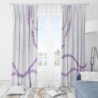 Aloha Lei Mikioi Window Curtain Purple Polynesian Tribal Tatau Pattern LT9 - Polynesian Pride