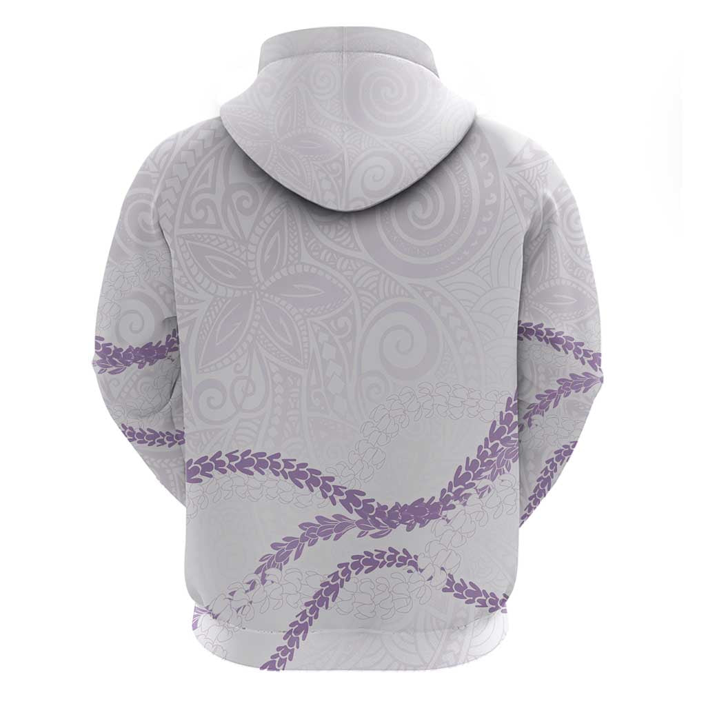 Aloha Lei Mikioi Zip Hoodie Purple Polynesian Tribal Tatau Pattern LT9 - Polynesian Pride
