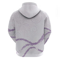 Aloha Lei Mikioi Zip Hoodie Purple Polynesian Tribal Tatau Pattern LT9 - Polynesian Pride