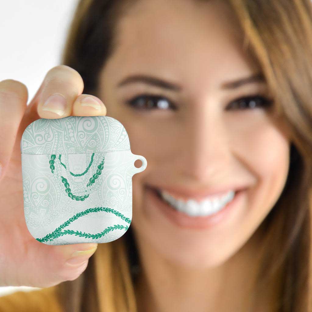 Aloha Lei Mikioi AirPods Case Sage Green Polynesian Tribal Tatau Pattern LT9 Green - Polynesian Pride