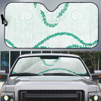 Aloha Lei Mikioi Auto Sun Shade Sage Green Polynesian Tribal Tatau Pattern LT9 Green - Polynesian Pride