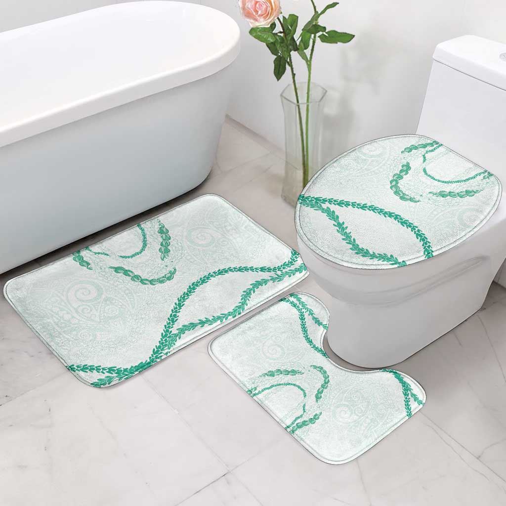 Aloha Lei Mikioi Bathroom Set Sage Green Polynesian Tribal Tatau Pattern LT9 - Polynesian Pride