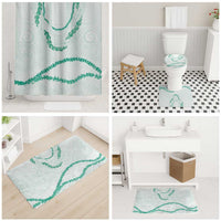 Aloha Lei Mikioi Bathroom Set Sage Green Polynesian Tribal Tatau Pattern LT9 - Polynesian Pride