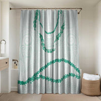 Aloha Lei Mikioi Bathroom Set Sage Green Polynesian Tribal Tatau Pattern LT9 Shower Curtain Only Green - Polynesian Pride