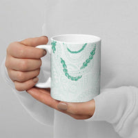 Aloha Lei Mikioi Ceramic Mug Sage Green Polynesian Tribal Tatau Pattern LT9 - Polynesian Pride