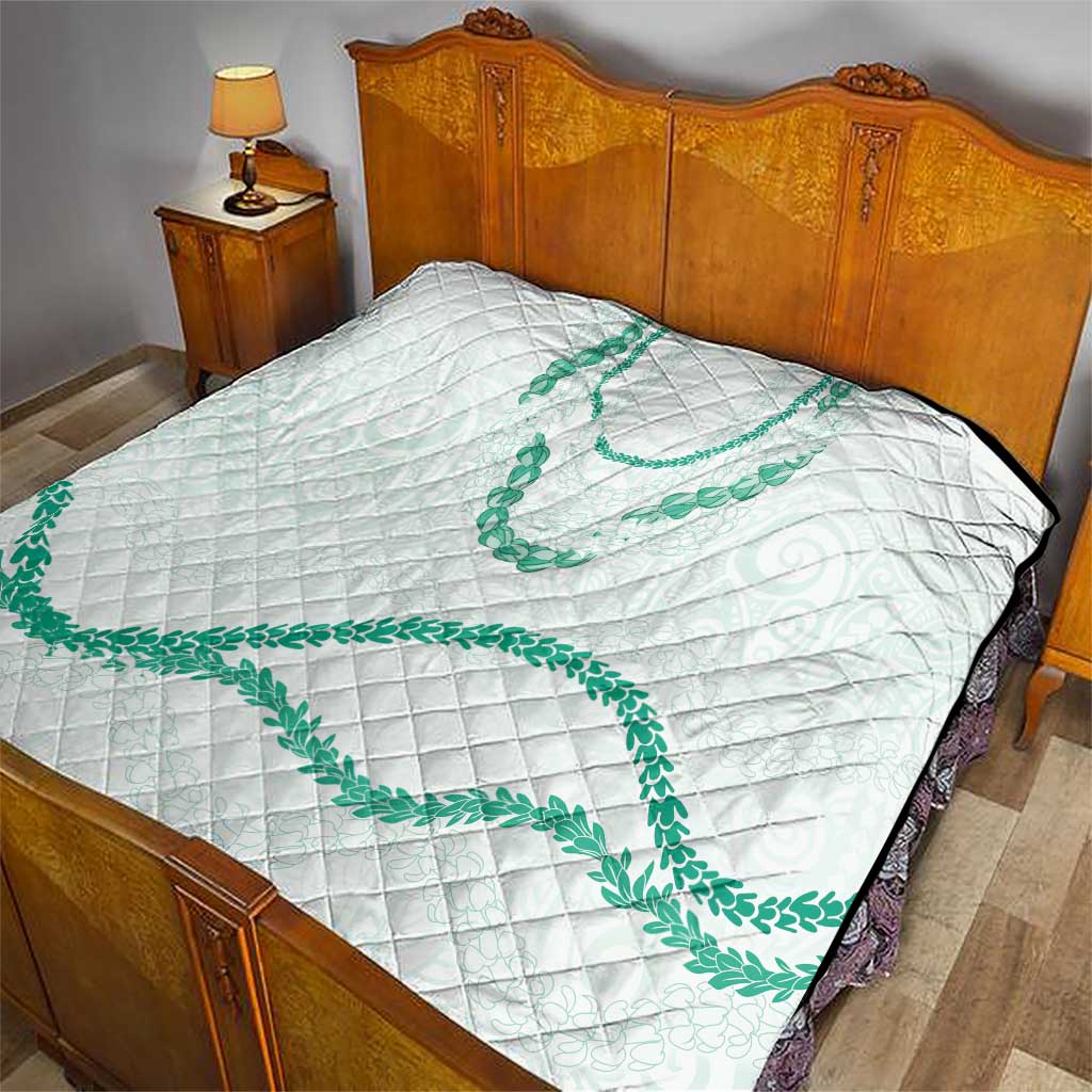 Aloha Lei Mikioi Quilt Sage Green Polynesian Tribal Tatau Pattern LT9 - Polynesian Pride