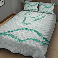 Aloha Lei Mikioi Quilt Bed Set Sage Green Polynesian Tribal Tatau Pattern LT9 - Polynesian Pride