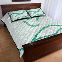 Aloha Lei Mikioi Quilt Bed Set Sage Green Polynesian Tribal Tatau Pattern LT9 - Polynesian Pride