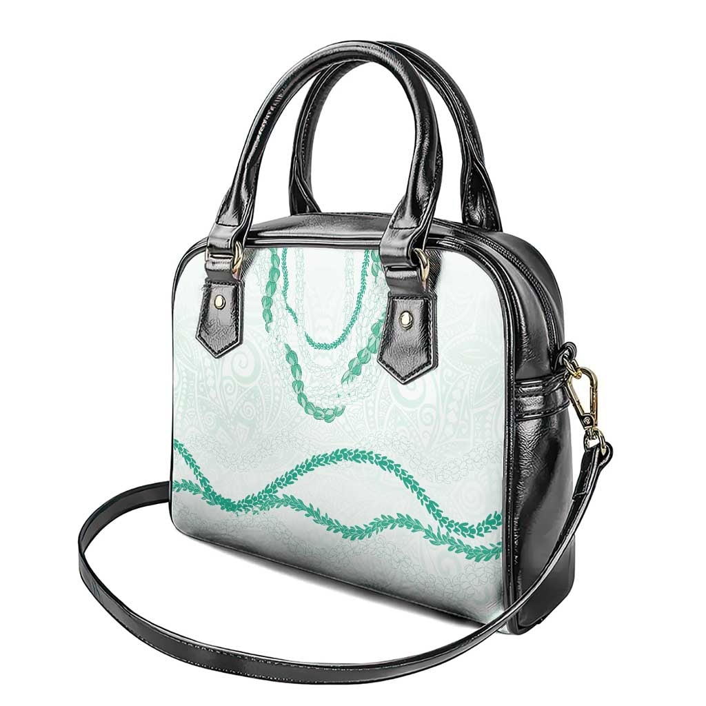 Aloha Lei Mikioi Shoulder Handbag Sage Green Polynesian Tribal Tatau Pattern LT9 - Polynesian Pride