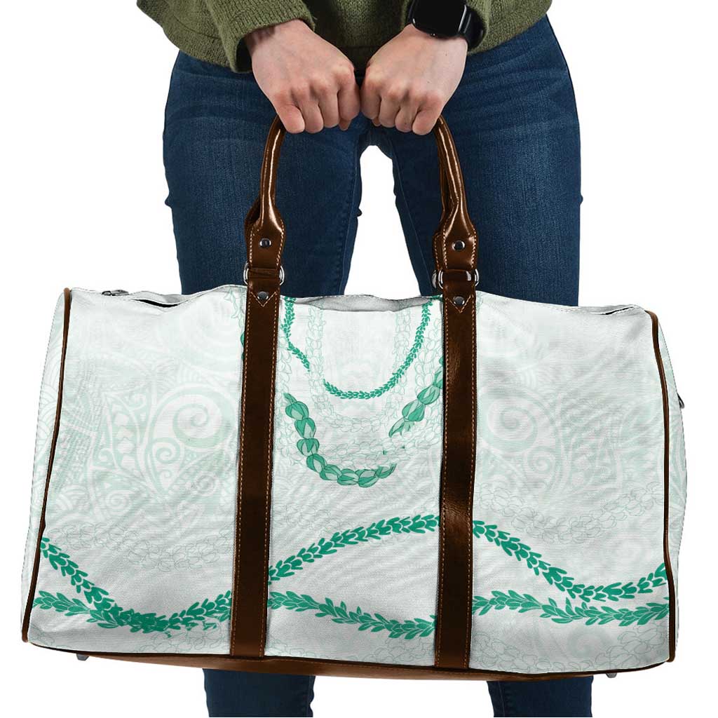 Aloha Lei Mikioi Travel Bag Sage Green Polynesian Tribal Tatau Pattern LT9 Green - Polynesian Pride