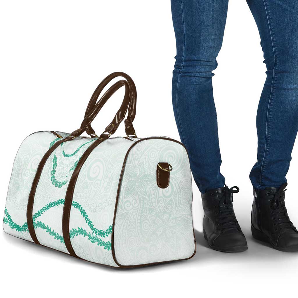 Aloha Lei Mikioi Travel Bag Sage Green Polynesian Tribal Tatau Pattern LT9 - Polynesian Pride