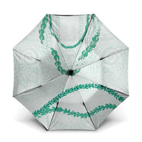 Aloha Lei Mikioi Umbrella Sage Green Polynesian Tribal Tatau Pattern LT9 One Size Folded 11.42 inch Opened Diameter 37.4 inch Green - Polynesian Pride