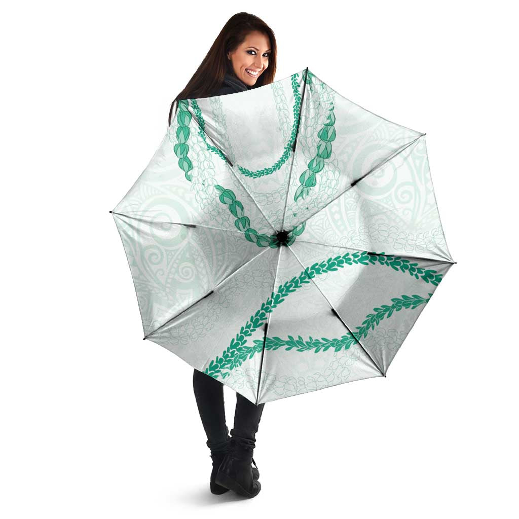 Aloha Lei Mikioi Umbrella Sage Green Polynesian Tribal Tatau Pattern LT9 - Polynesian Pride