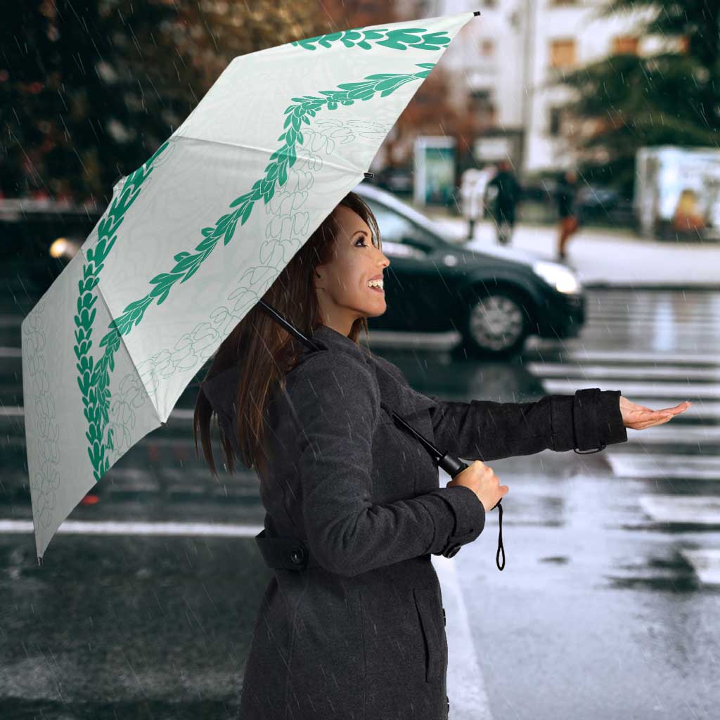 Aloha Lei Mikioi Umbrella Sage Green Polynesian Tribal Tatau Pattern LT9 - Polynesian Pride