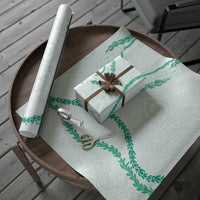 Aloha Lei Mikioi Wrapping Paper Sage Green Polynesian Tribal Tatau Pattern LT9 - Polynesian Pride