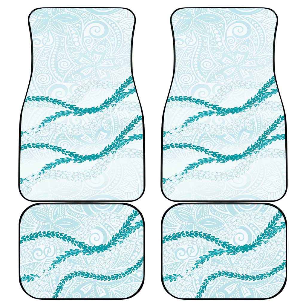 Aloha Lei Mikioi Car Mats Teal Polynesian Tribal Tatau Pattern LT9 - Polynesian Pride