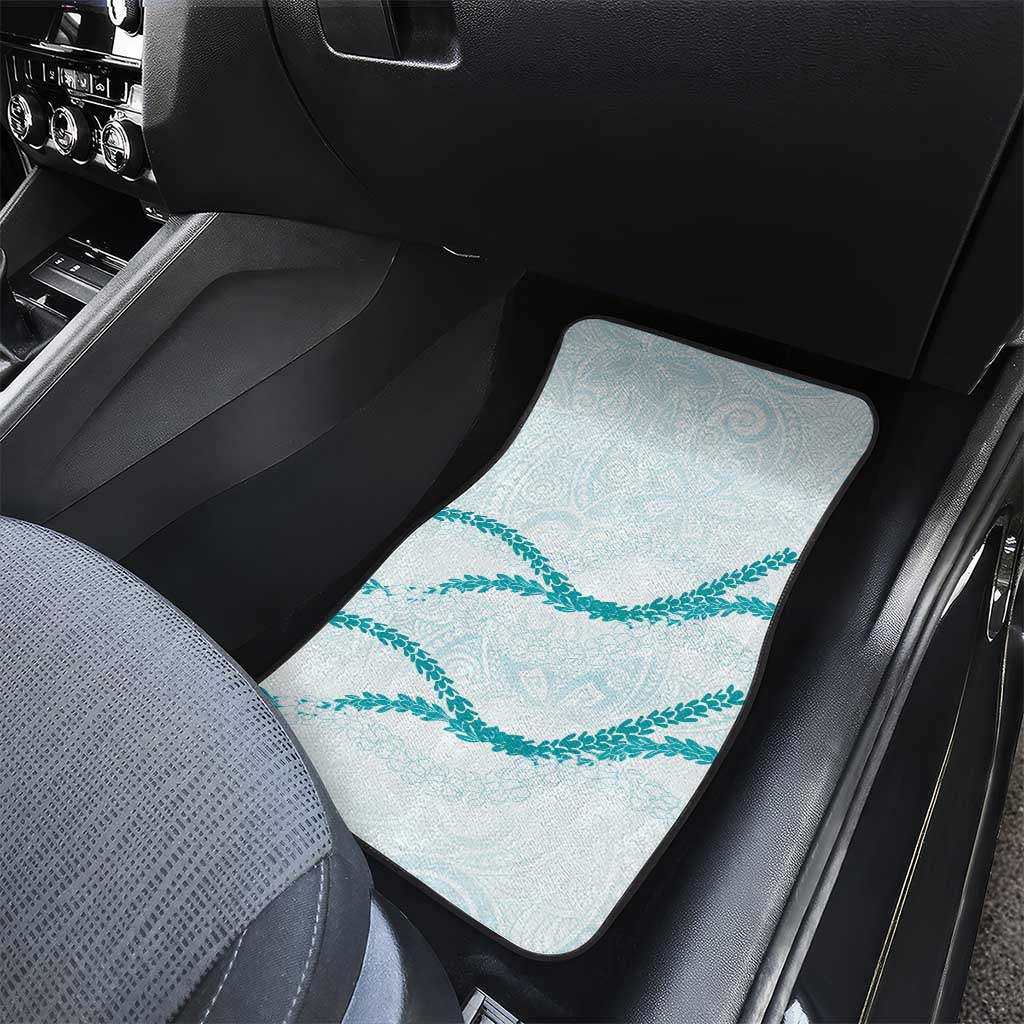 Aloha Lei Mikioi Car Mats Teal Polynesian Tribal Tatau Pattern LT9 - Polynesian Pride