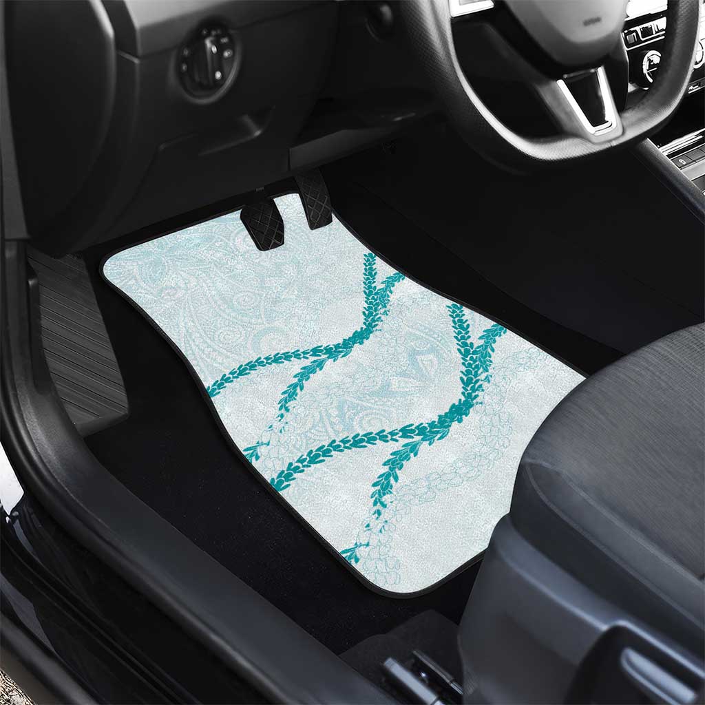 Aloha Lei Mikioi Car Mats Teal Polynesian Tribal Tatau Pattern LT9 - Polynesian Pride