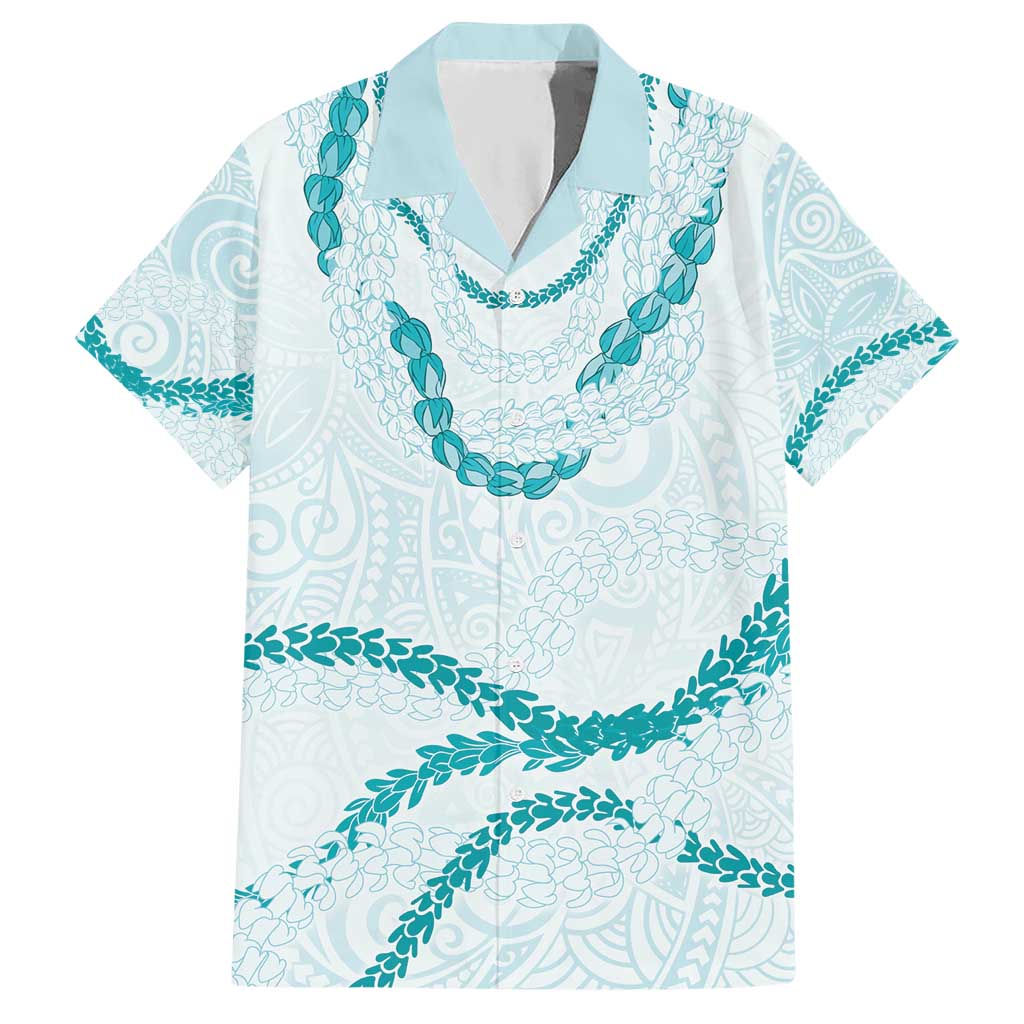 Aloha Lei Mikioi Hawaiian Shirt Teal Polynesian Tribal Tatau Pattern LT9 Teal - Polynesian Pride