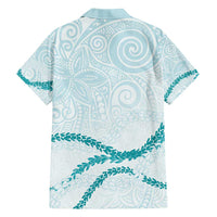 Aloha Lei Mikioi Hawaiian Shirt Teal Polynesian Tribal Tatau Pattern LT9 - Polynesian Pride
