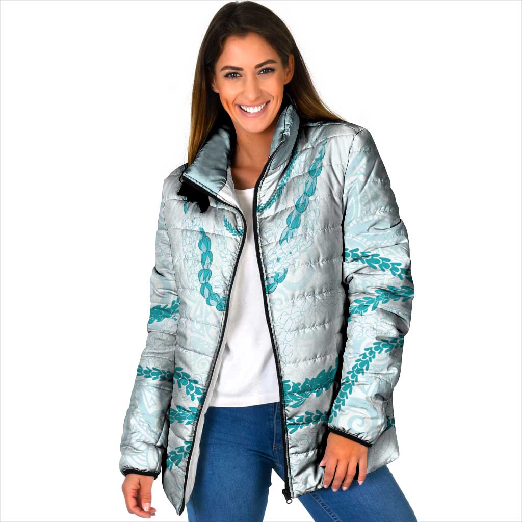 Aloha Lei Mikioi Padded Jacket Aloha Lei Mikioi LT9 Women Teal - Polynesian Pride