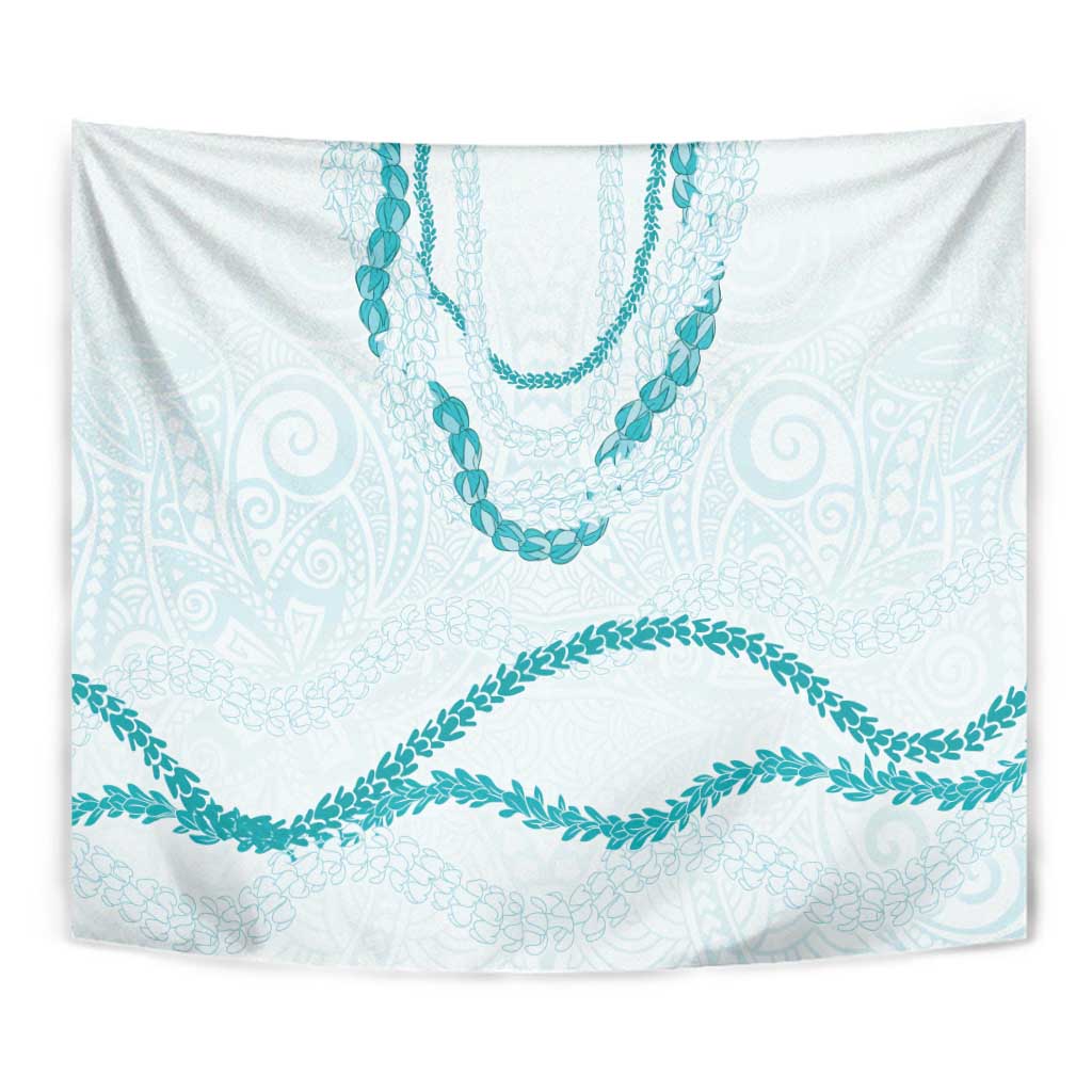 Aloha Lei Mikioi Tapestry Teal Polynesian Tribal Tatau Pattern LT9 - Polynesian Pride
