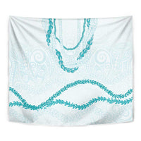 Aloha Lei Mikioi Tapestry Teal Polynesian Tribal Tatau Pattern LT9 - Polynesian Pride