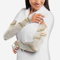 Aloha Pakalana and Puakenikeni Lei Arm Sleeves Beige Hawaiian Pattern LT9 - Polynesian Pride