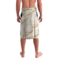 Aloha Pakalana and Puakenikeni Lei Lavalava Beige Hawaiian Pattern LT9 - Polynesian Pride