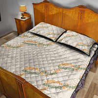 Aloha Pakalana and Puakenikeni Lei Quilt Bed Set Beige Hawaiian Pattern LT9 - Polynesian Pride