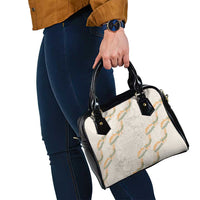 Aloha Pakalana and Puakenikeni Lei Shoulder Handbag Beige Hawaiian Pattern LT9 - Polynesian Pride