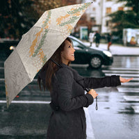 Aloha Pakalana and Puakenikeni Lei Umbrella Beige Hawaiian Pattern LT9 - Polynesian Pride