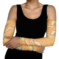 Aloha Pakalana and Puakenikeni Lei Arm Sleeves Gold Hawaiian Pattern LT9 - Polynesian Pride