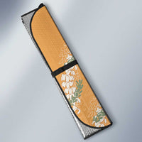 Aloha Pakalana and Puakenikeni Lei Auto Sun Shade Gold Hawaiian Pattern LT9 - Polynesian Pride