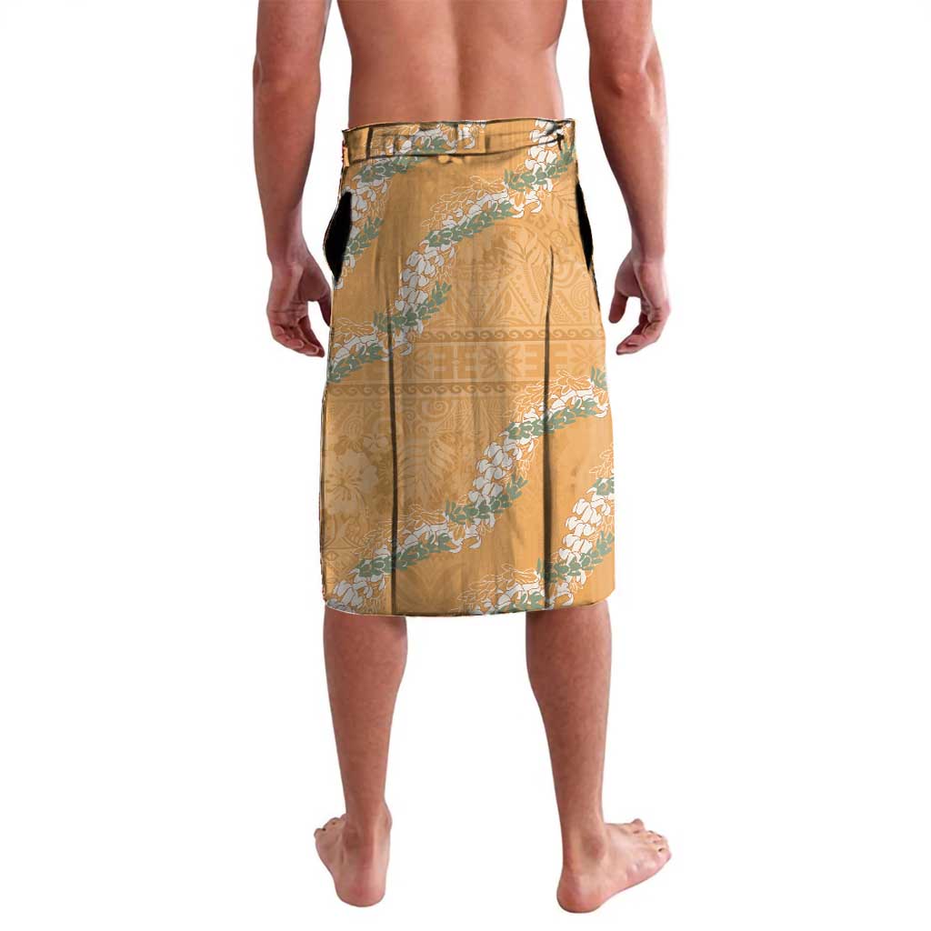 Aloha Pakalana and Puakenikeni Lei Lavalava Gold Hawaiian Pattern LT9 - Polynesian Pride