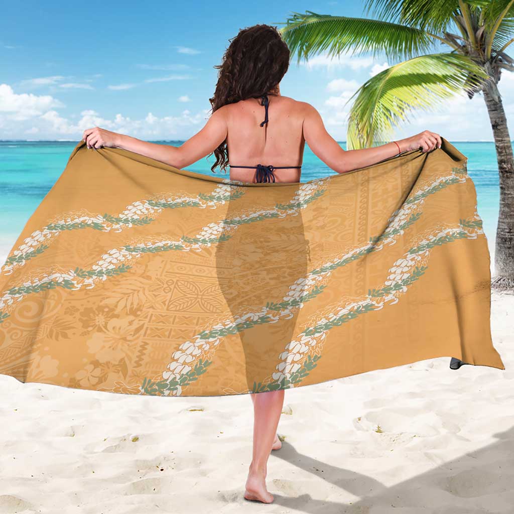 Aloha Pakalana and Puakenikeni Lei Sarong Gold Hawaiian Pattern LT9 - Polynesian Pride