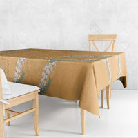 Aloha Pakalana and Puakenikeni Lei Tablecloth Gold Hawaiian Pattern LT9 - Polynesian Pride