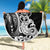 Personalised New Zealand Potae Pango Cricket Beach Blanket Special Maori Hei Tiki Tribal Tattoo